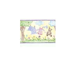 Yellow Kids Clothesline Border